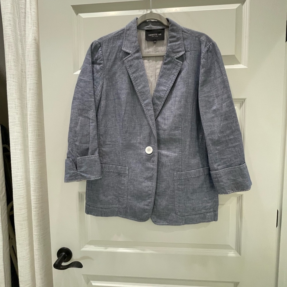 Lafayette 148 Blue Blazer